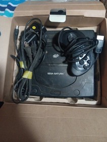 Sega Saturn Black Console Bundle w/ Controller & Original Box Preowned As Is