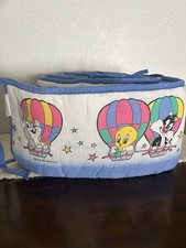 1993 Vintage Looney Tunes Baby Crib Bedding Bugs Bunny Tweety Bird