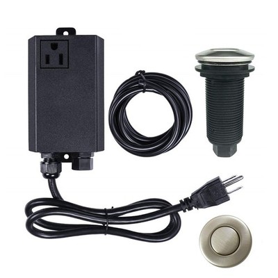 Garbage Disposal Air Switch Kit Sink Top Waste Disposal Long Stainless Steel ...