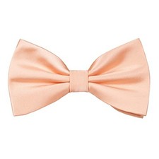 Pre-tied Adjustable Bow Tie for Men Formal Solid Tuxedo Bow Tie 158-peach