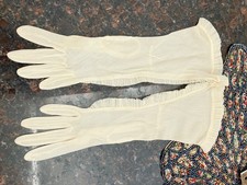 Vintage Kayser Long Opera Gloves USA Made   Size 6 1/2   Ivory/Cream new