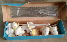 Vtg Eden Musical Mobile 40069 Mobile Plush Lambs Sheep Plays Mary Had a Little