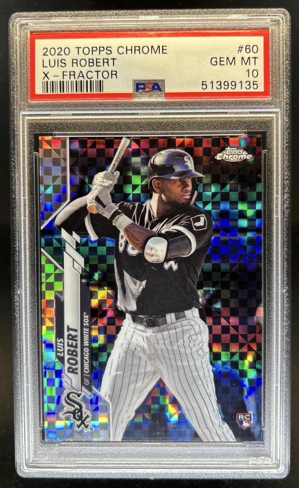 2020 Topps Chrome Luis Robert Refractor X-Fractor Rookie RC #60 White Sox PSA 10