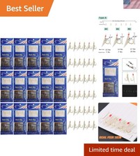 Fishing Bait Rigs Set 15 Packs String Hooks Glow Lure Rig Saltwater Surf Fish...
