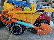 11-Piece Beach Toys, Sand Toys for Toddlers 3-5, Sandbox Toys with Dump Truck