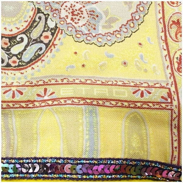 Authentic Etro Wool and Silk Rectangular Stole wi… - image 5