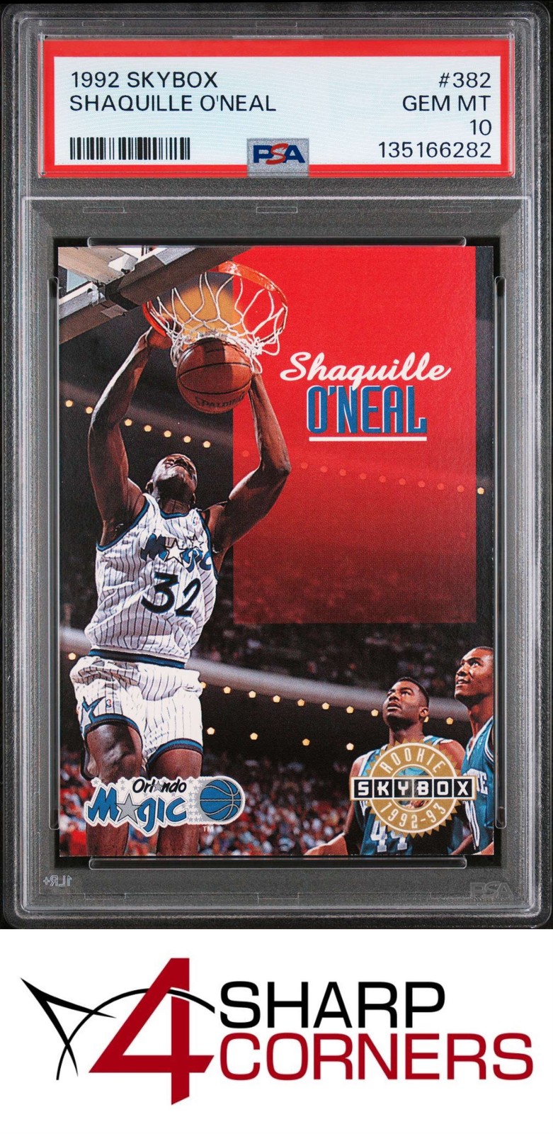 1992 SKYBOX #382 SHAQUILLE O'NEAL RC MAGIC HOF PSA 10