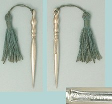 Antique Sterling Silver Stiletto / Awl * Simons Bros. * Circa 1900