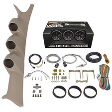 Glowshift Boost2400f Egttrans Temp Gauges Tan Pod Fits 99-07 Ford Super Duty Glowshift Boost2400f Egttrans Temp Gauges Tan Pod Fits 99-07 Ford Super Duty