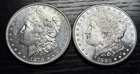 Lot of 2 BU PL 1878-S/1880-S Morgan Silver Dollars Prooflike