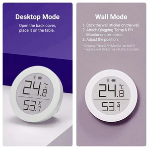 Matière Smart Home Climate Moniteur d'humidité Capteur d'affichage E-ink BT Comp NSHM Matière Smart Home Climate Moniteur d'humidité Capteur d'affichage E-ink BT Comp NSHM