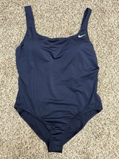 New Nike Essential U-Back One Piece Swimsuit Navy Size XL Z1-13 
