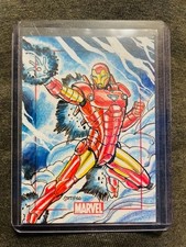 Carta schizzo Iron Man Marvel 75 anni SketchaFEX disegnata a mano confezione originale - tirata