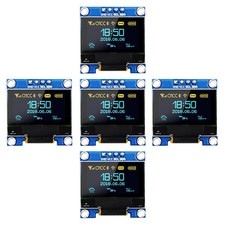 5 PCS 0.96 Inch I2C OLED Display Module SSD1306 Driver Serial For Arduino Blue