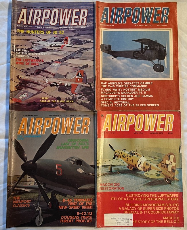 Air Power Magazine Lot of 4 1972 - 1976