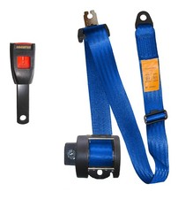 Securon-Gurt vorne blau 3-Punkt 15 cm - mit Aufrollmechanismus