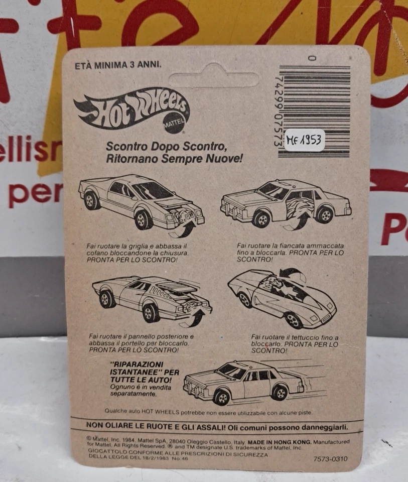 HOTWHEELS 1/64 AUTO DA SCONTRO    MATTEL 1984 ITEM 7573 - Immagine 2 di 3