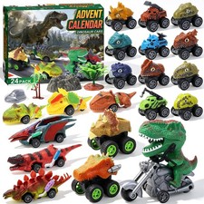 2026 Dinosaur Cars Advent Calendar for Boys Kids, 24 Days Monster Truck Chris...