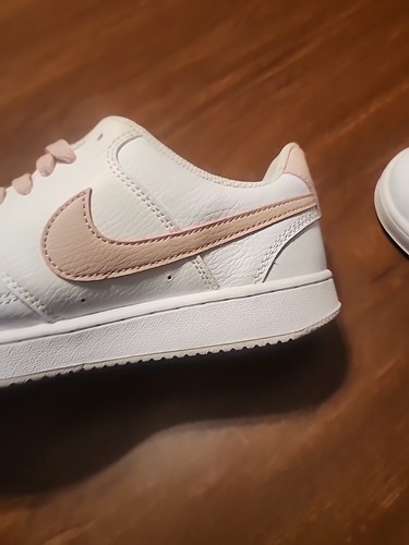 WOMEN'S NIKE COURT VISION LOW WHITE AND PINK OXFORD SHOES SIZE 8.5 NICE L$$K - Picture 11 of 24