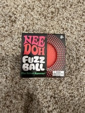 Nee Doh Needoh Fuzz Ball Velvet Squeeze Stress Fidget Sensory Toy TikTok ORANGE