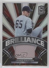2021 Panini Spectra Brilliance Materials Hyper Prizm 17/75 James Paxton 0nr3