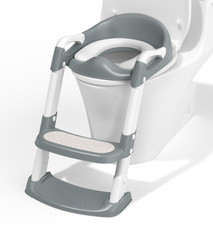 COOSEYA Toddler Potty Training Toilet with Step Stool Ladder, Grey