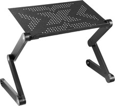 Adjustable Laptop Stand Lap Desk Freestanding Sit-Stand Laptop Tray for Bed