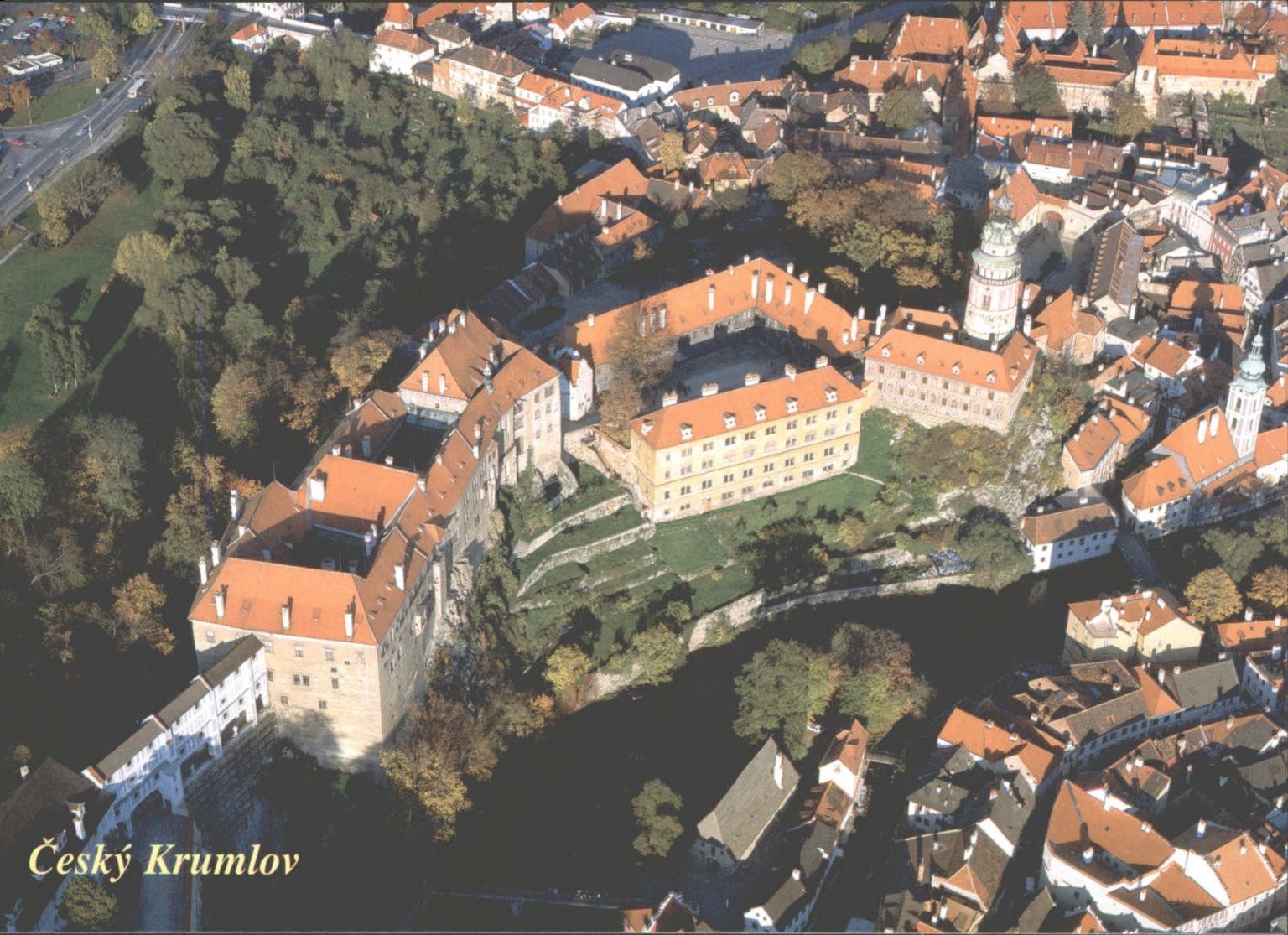 MCU Český Krumlov Castle Aerial View Postcard JO-410-04 Unposted