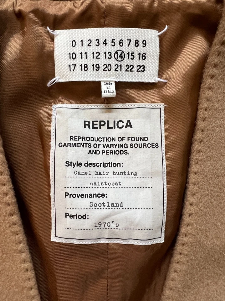 Chaleco chaleco de caza pelo camel FW12 Maison Margiela talla 50 Italia Foto 3 de 4