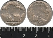 USA: 1920S Five Cents Buffalo Nickel 5c copper-nickel