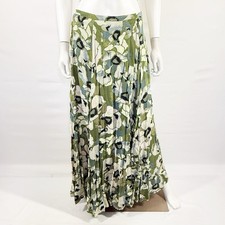 Free People Green Hot Tropics Poppy Floral Maxi Skirt Size 6 Casual Boho Summer