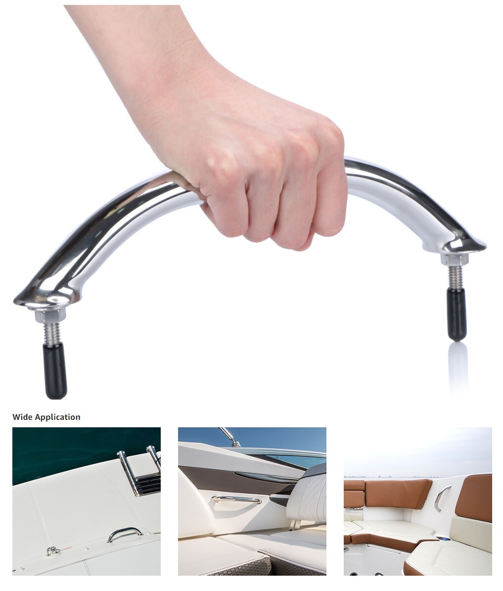 Marine Grab Handles 2X - 8-5/8" SS Heavy Duty for Boats