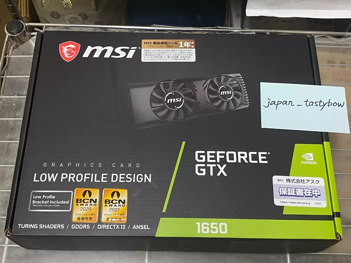 MSI GeForce GTX 1650 4GT LP Graphics Board Low Profile Space SavingDesign  VD6989