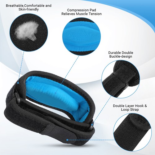 Soporte protector de codo ajustable para tenis bádminton deportes - Imagen 9 de 12