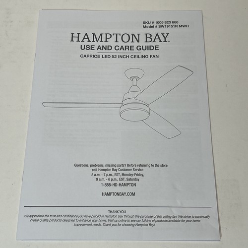 Hampton Bay Caprice 52" White Ceiling Fan Replacement Part Flywheel - Picture 4 of 5