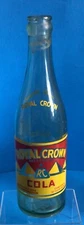 Vintage RC Royal Crown Cola Pyramid Glass Soda Bottle 12 oz. Duraglas 1936 Nehi