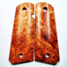 New COLT 1911 Full Size KIMBER Exotic Afzelia Burl Wood Grips Handcraft 162