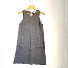 Zara Knit Jumper Sweater Dress Size Medium Gray Mini Shift Tunic