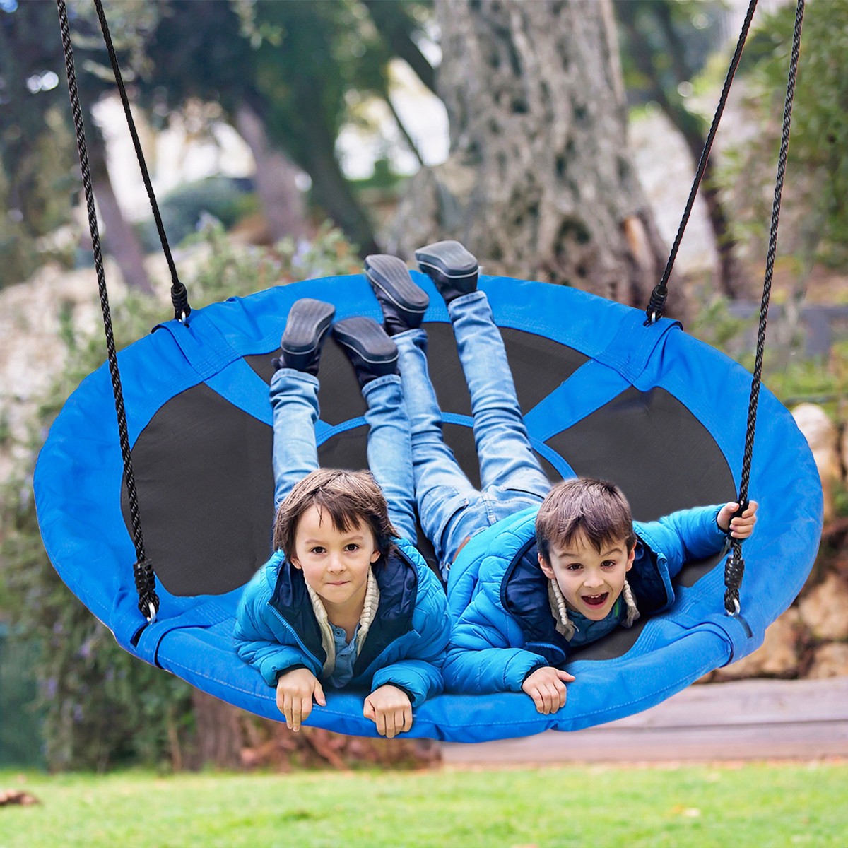 Outdoor Swing Cover Replacement Blue 40-Inch Dish Tree Swing