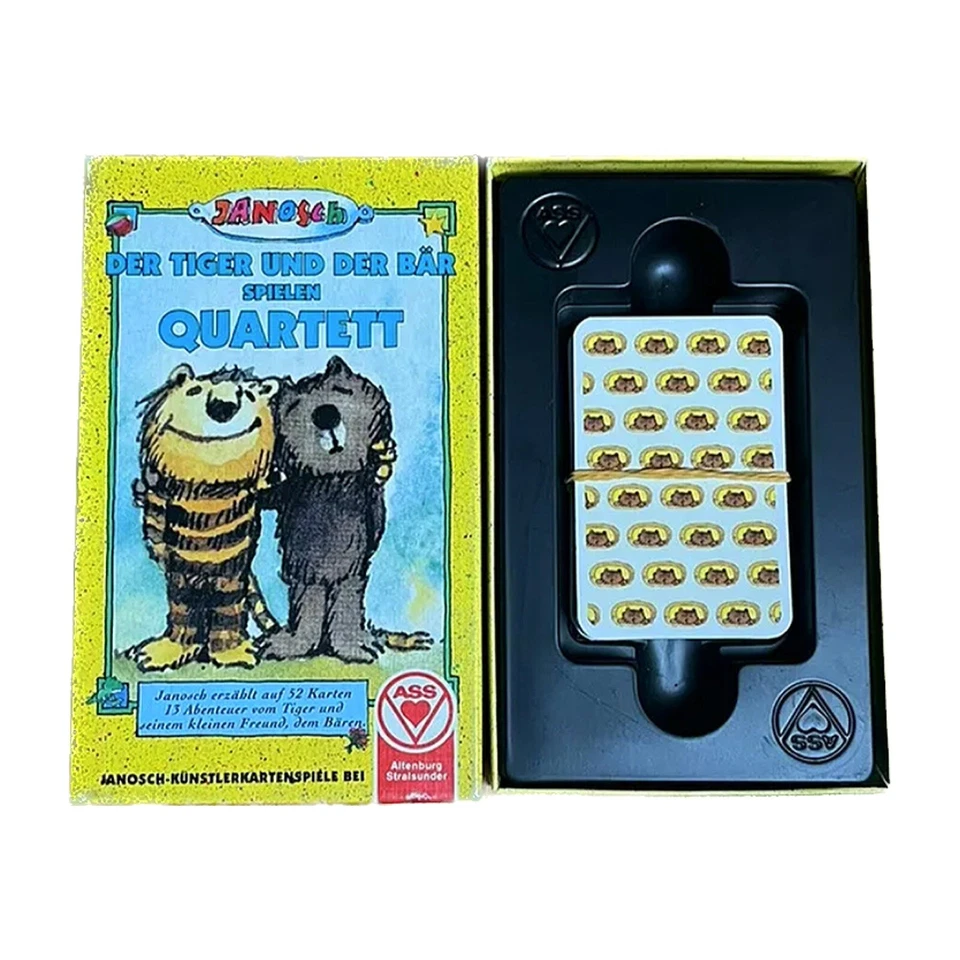 Janosch Quartett Kartenspiel Tiger & Bär Kinder Serie Altenburg Stralsund ASS - Bild 2 von 4