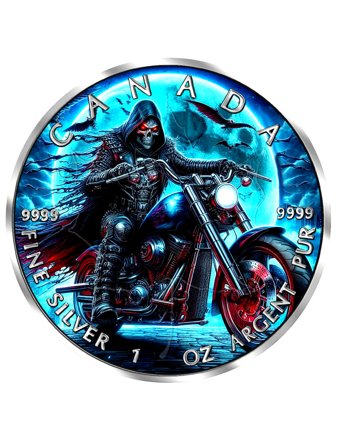 NIGHT RIDER Dark Riders 1 Oz Silver Coin 5$ Canada 2024 only 400 pcs.