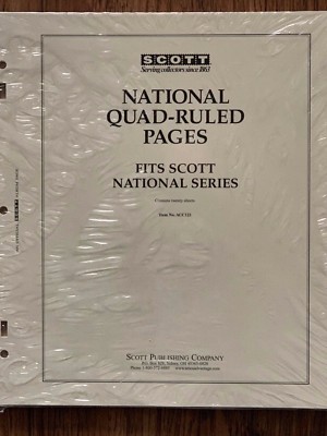 SCOTT NATIONAL QUAD-RULED PAGES FOR SCOTT NATIONAL SERIES ( ACC121) 