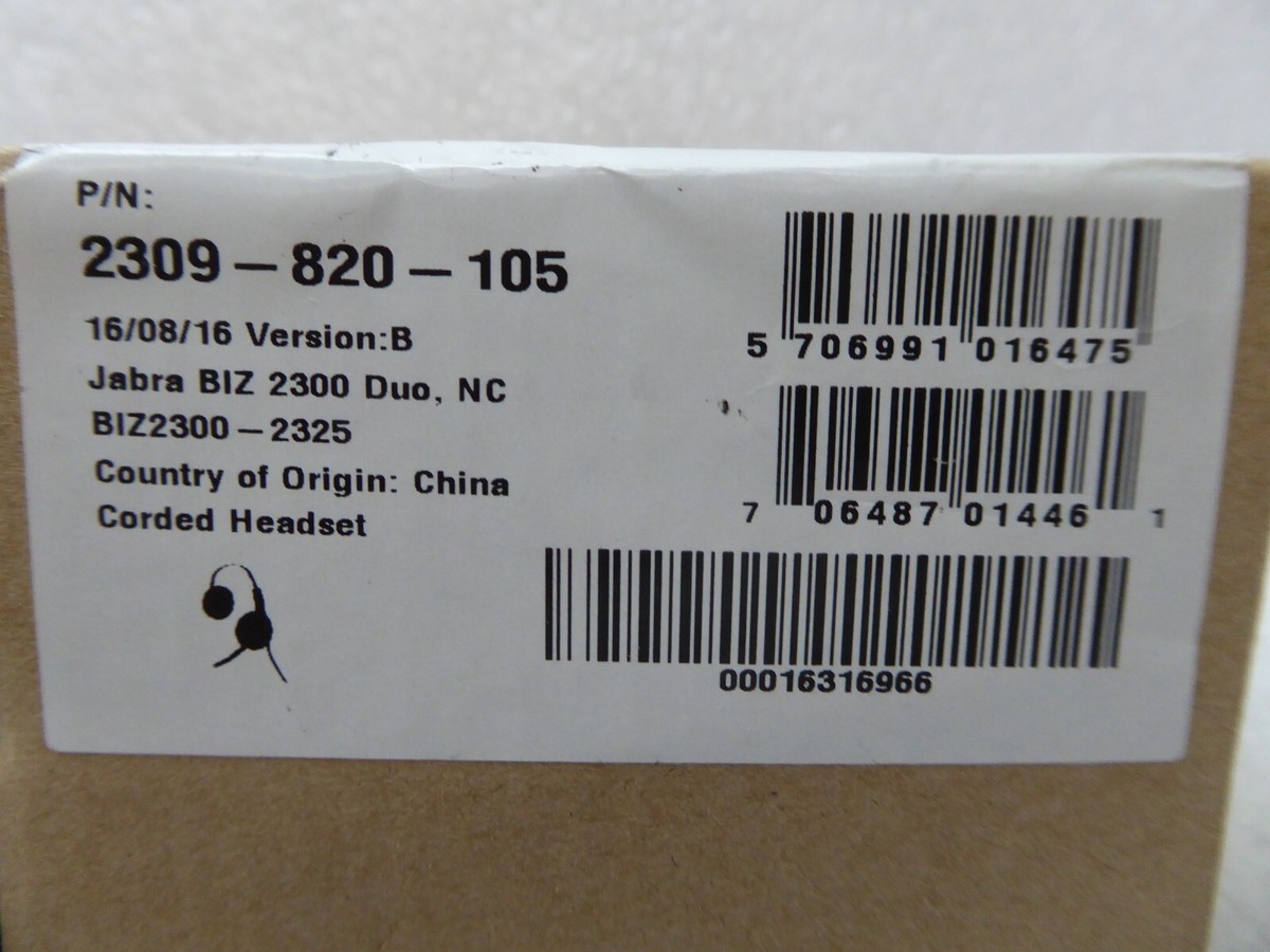Jabra HSC015 BIZ 2300 2309-820-105 Headset | eBay Jabra HSC015 BIZ 2300 2309-820-105 Headset | eBay