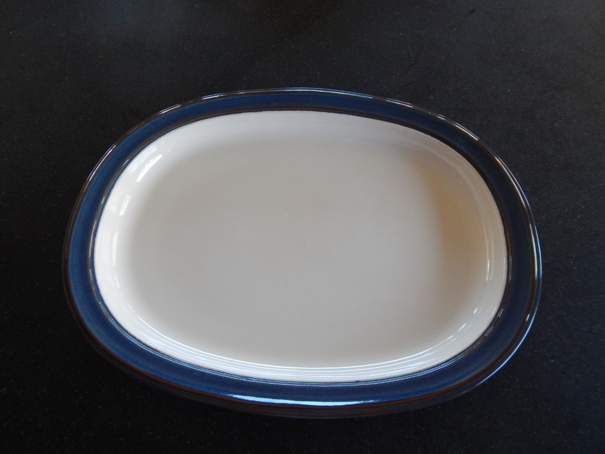 DANSK SIROCCO INDIGO BLUE OVAL SERVING PLATTER 14