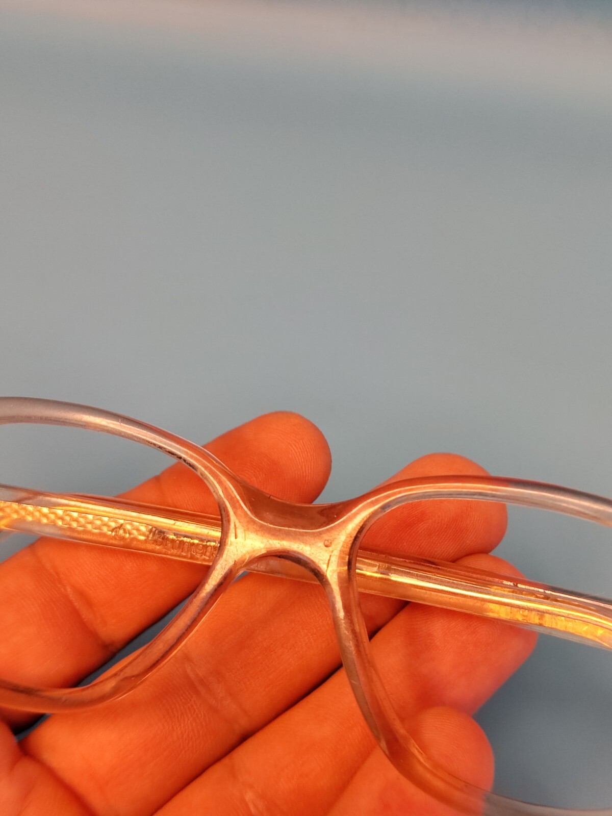 VINTAGE 1950s RECTANGULAR CLEAR ACETATE EYEGLASS … - image 5