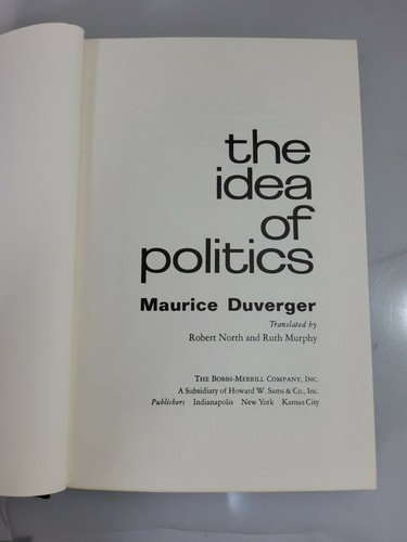 The Idea of Politics (Hardcover) by Duverger, Maurice Book 1966 - Picture 4 of 5