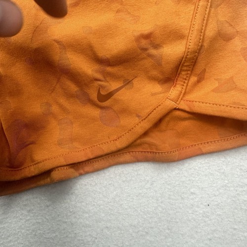 Nike Youth Girls Breezy Athletic Flow Shorts Size Med Orange FB1095 High Waist - Picture 4 of 10