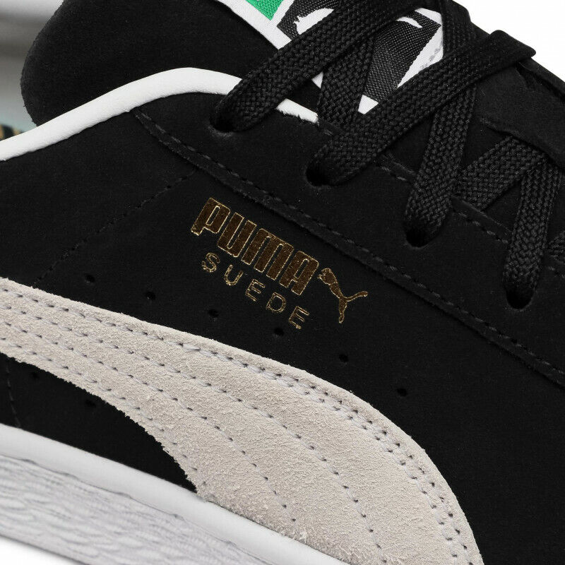 Puma Men's SUEDE CLASSIC+ Shoes NEW AUTHENTIC Black-White