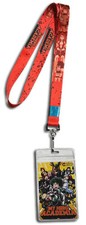 Legit My Hero Academia Anime Red Monochrone Badge ID Holder Lanyard 38143