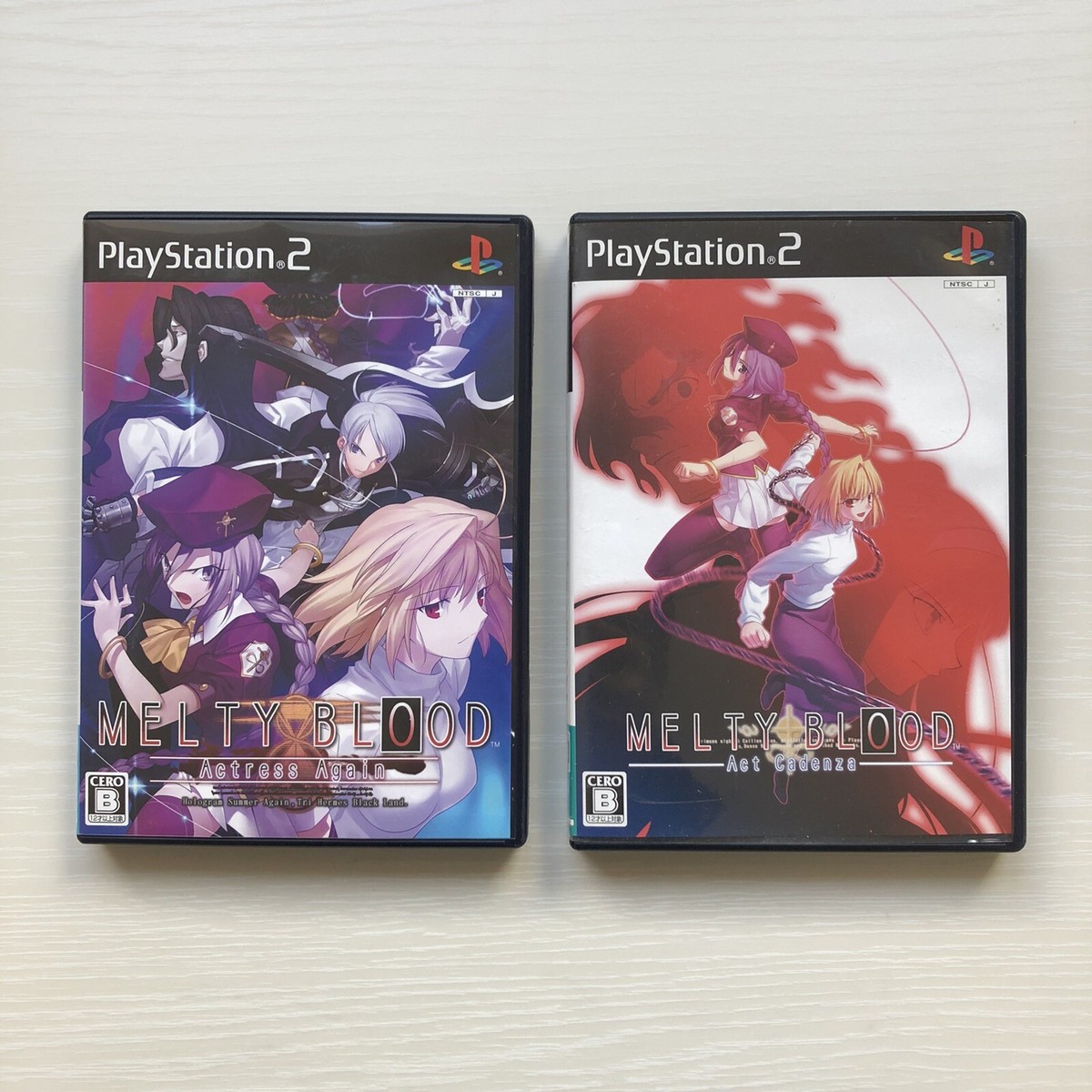 PS2 MELTY BLOOD Act Cadenza & Actress Again 2 set of games Japan